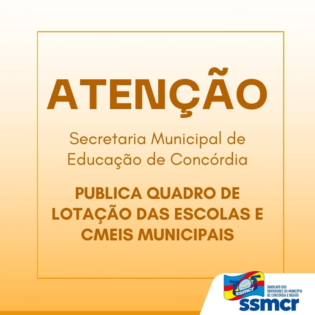 Quadro de lotação das escolas e CMEIS municipais é divulgado pela SEMED! 🏫