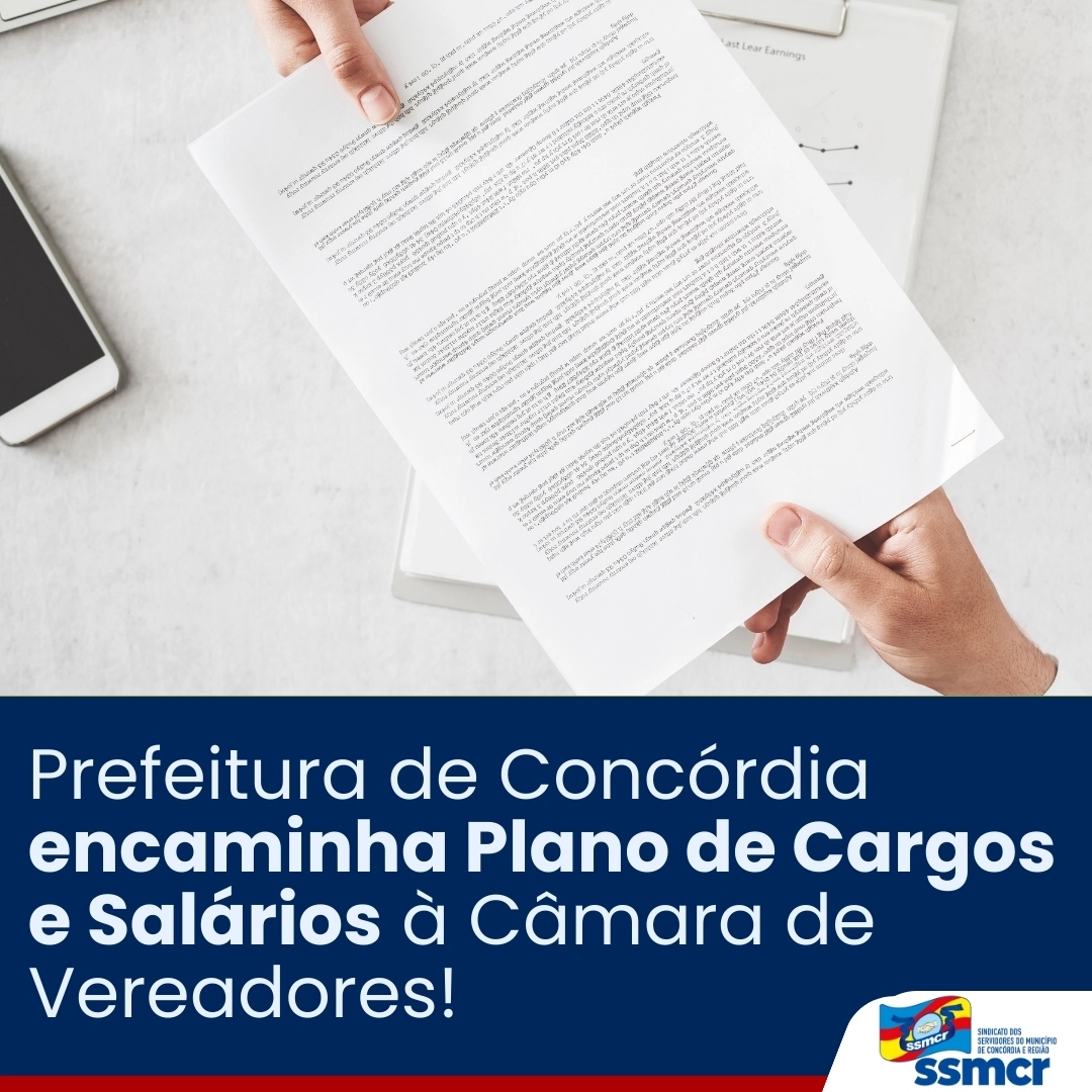 Prefeito de Concórdia assina Projeto de Lei sobre Plano de Cargos e Salários!
