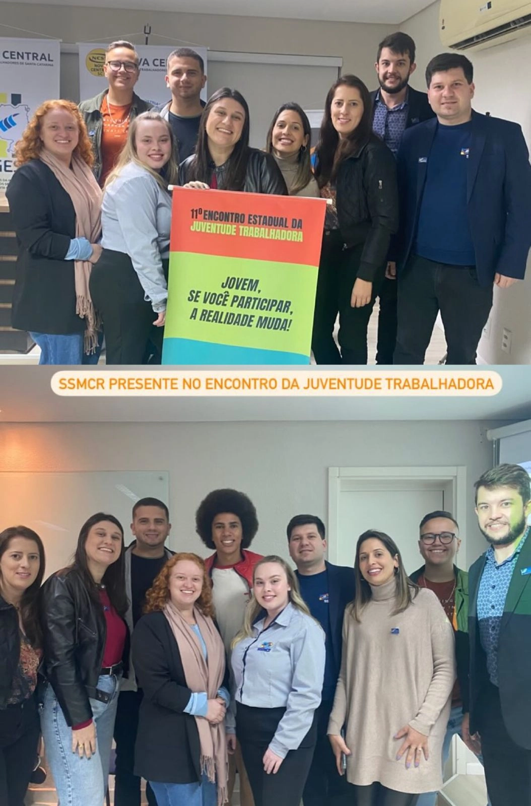 DIRIGENTES DO SSMCR E MEMBROS DA BASE PARTICIPAM DO 11º ENCONTRO ESTADUAL DA JUVENTUDE TRABAHADORA 👩🏼‍🦰👱🏾‍♂️👩🏼‍🦱