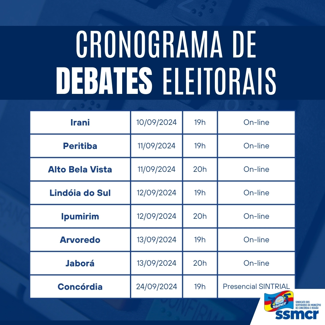 ESTA SEMANA TEM DEBATES ELEITORAIS! 🗳️🎙️