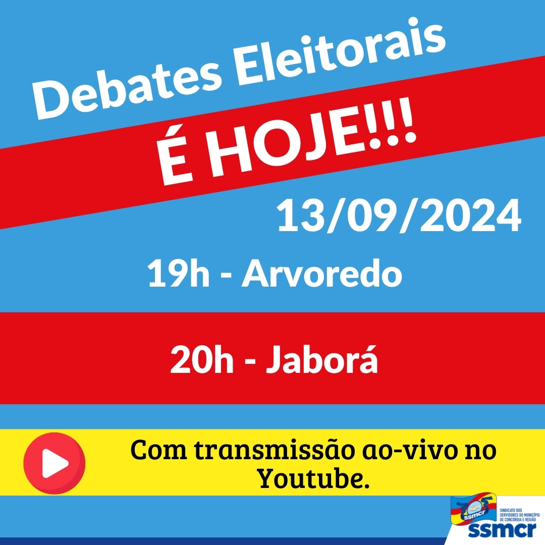 HOJE É DIA DE DEBATE - ARVOREDO E JABORÁ! 🗳️🎙️