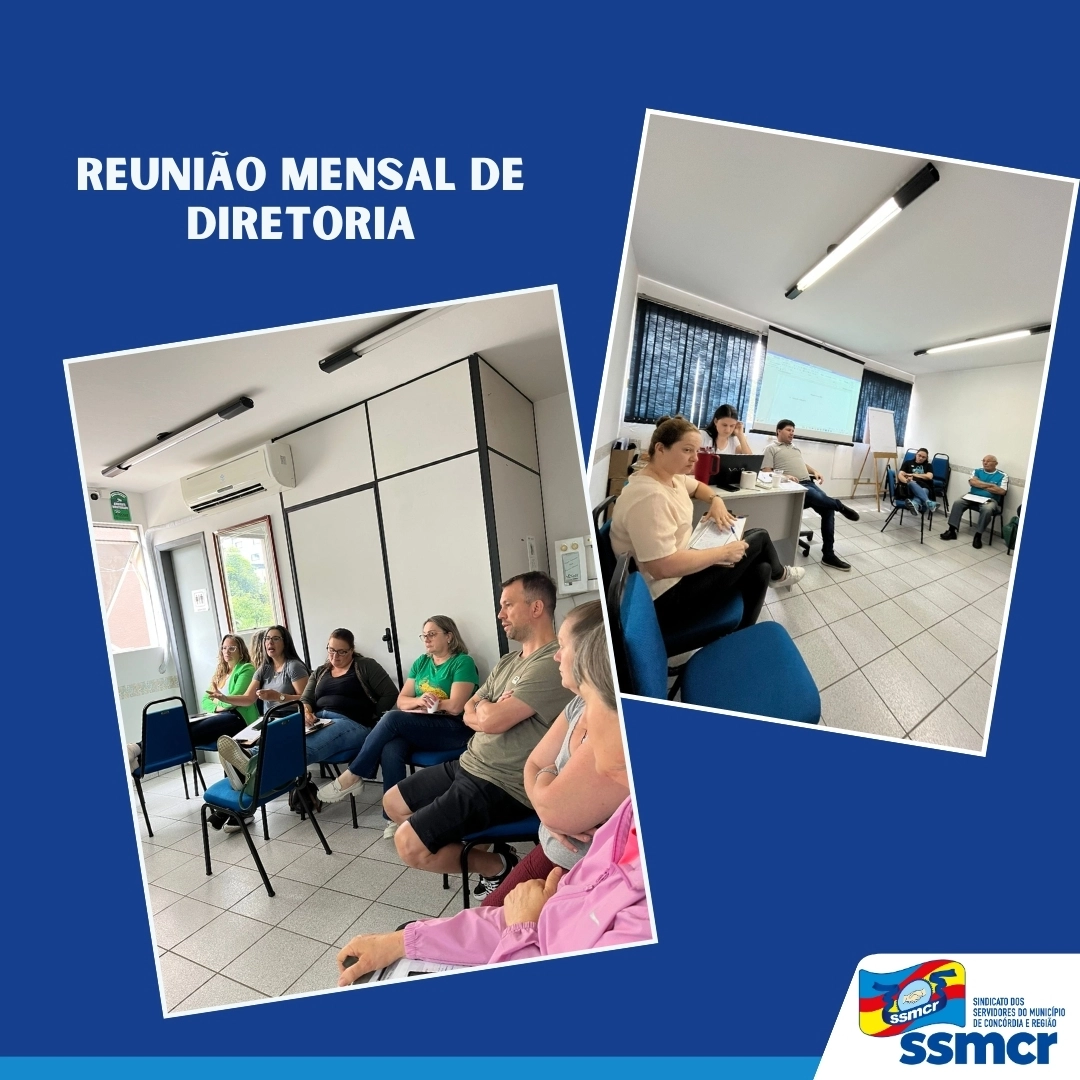 REUNIÃO MENSAL DE DIRETORIA! 📆👥