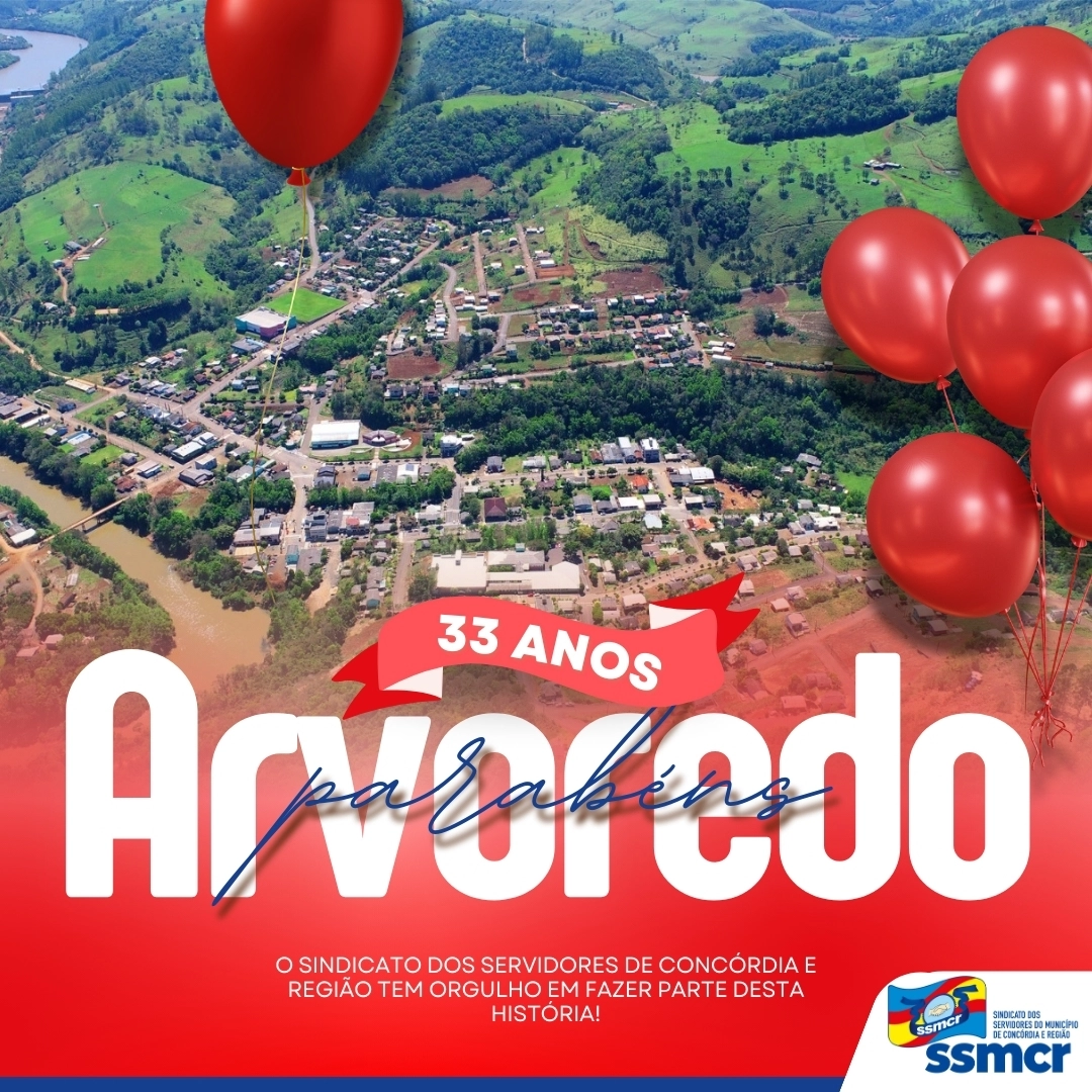 FELIZ ANIVERSÁRIO ARVOREDO! 🎉🥳🎂