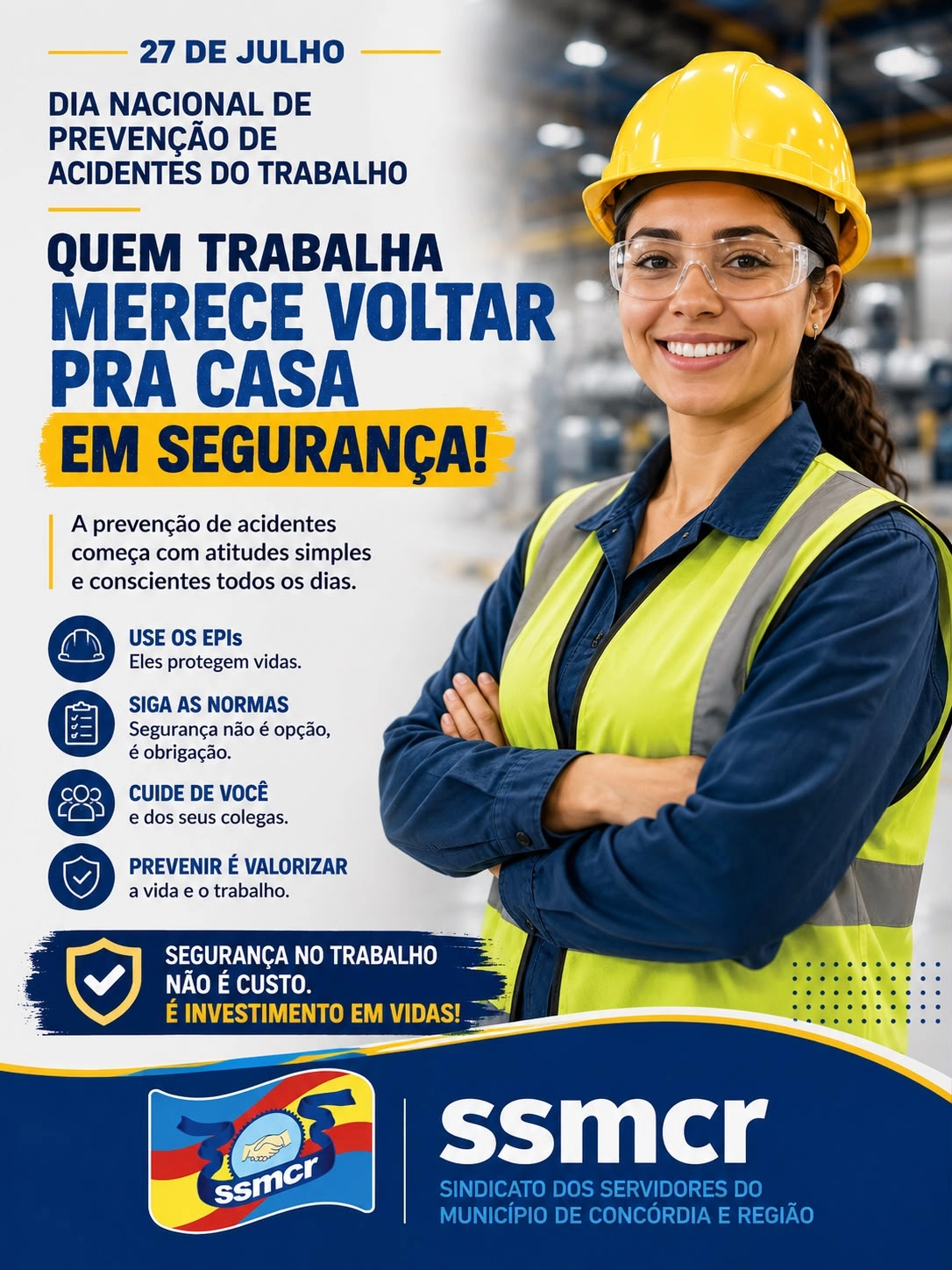 🦺 27 de Julho | Dia Nacional da Prevenção de Acidentes do...
